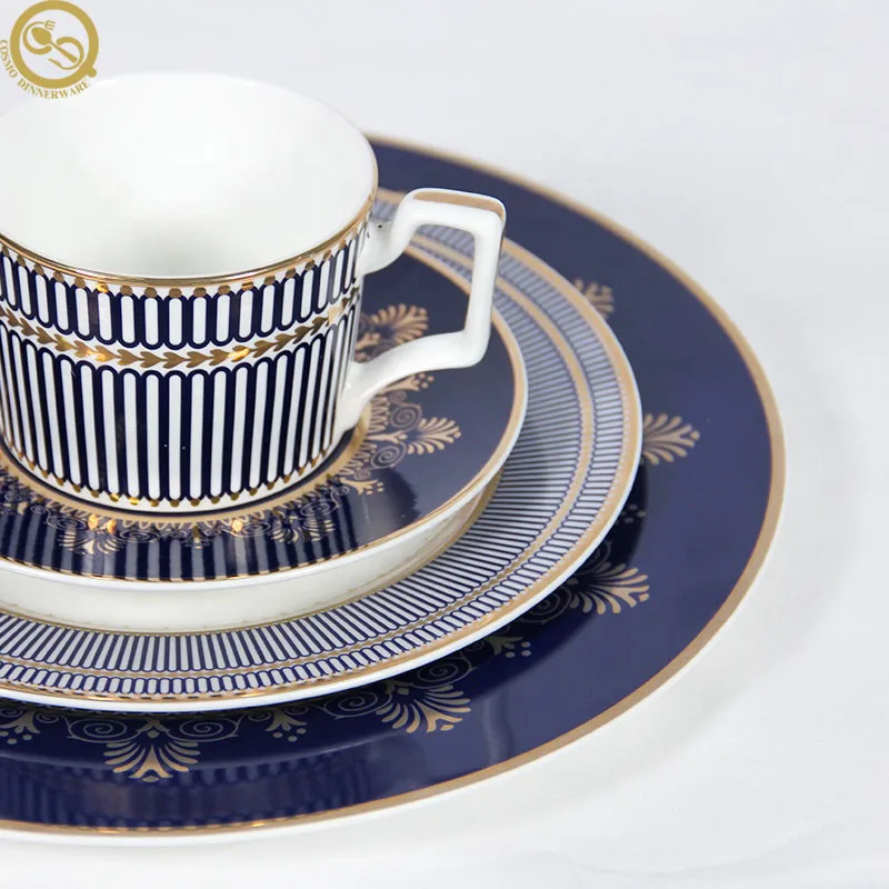 新设计豪华瓷餐具婚礼晚餐套装