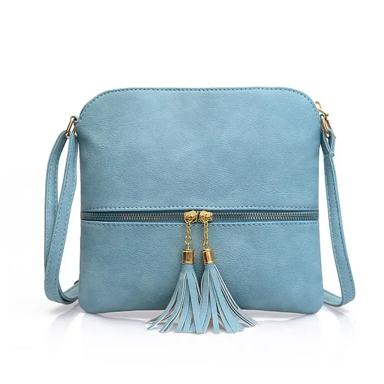 

Fashion Women Zipper Shoulder Bag Pu Leather Tassel Crossbody Handbags For Women 2020