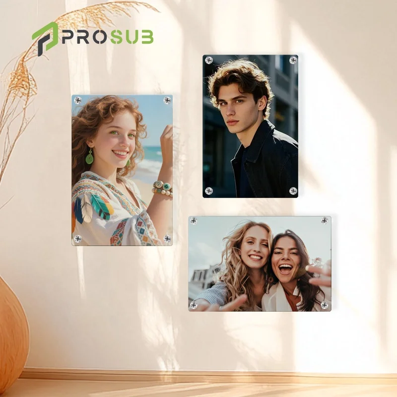 Prosub High Quality Diy Custom Sublimation Blank Crystal Glass Photo Frame 40*60cm Anti-explosion Tempered Glass Picture Frames