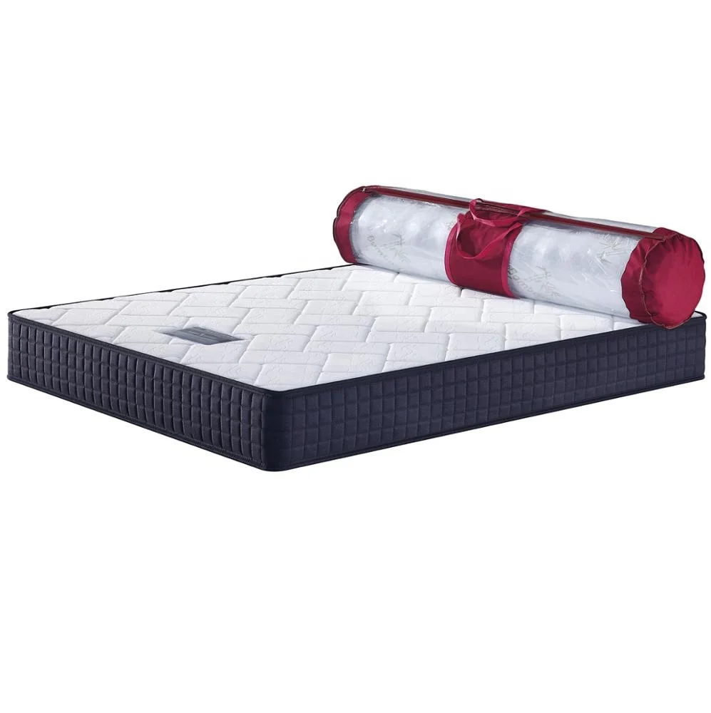 

Promotion bedroom furniture roll up pu foam pocket spring mattress