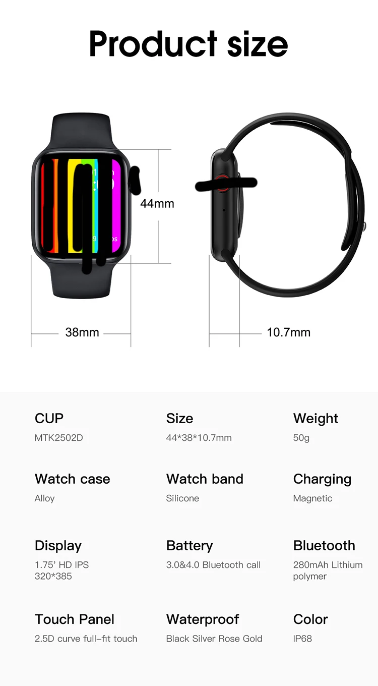 
IWO BT Call w26 smartwatch waterproof 1.75 inch ECG series 6 5 body temperature reloj smart bracelet 44mm W26 smart watch 