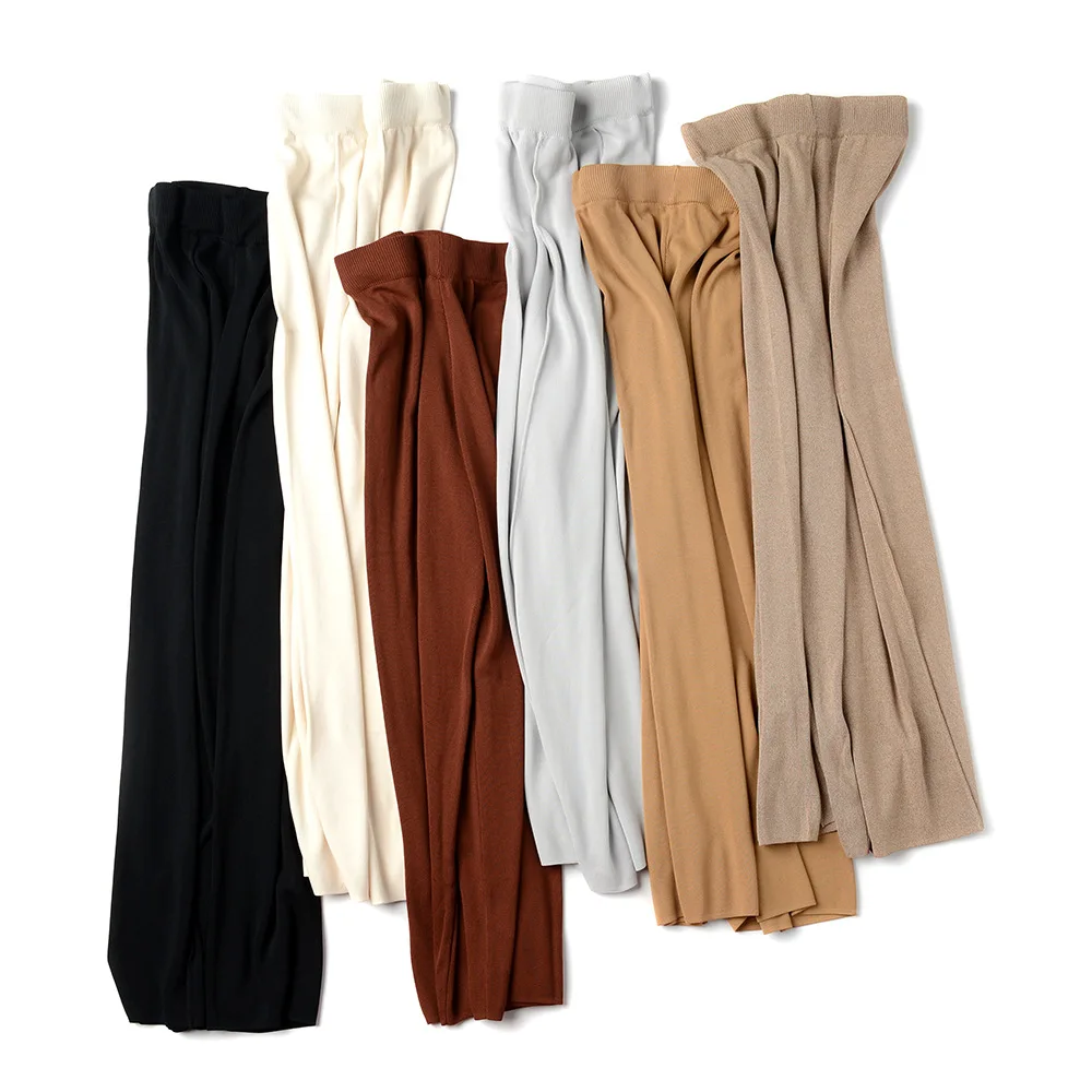 

2019 wholesale women ladies designs black high waist office wide leg pants&trousers