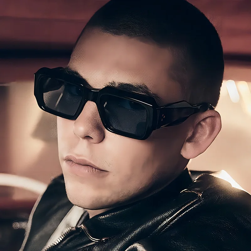 

3766 Cheap Price Square Custom logo Sunglasses retro Plastic Frame UV400 Vintage men sunglasses