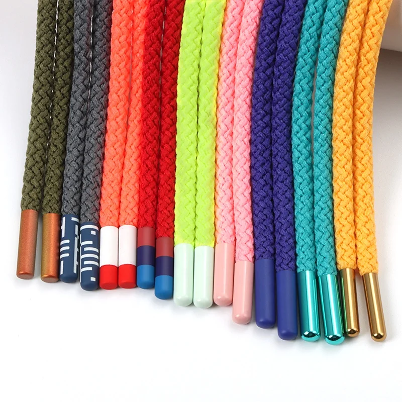 

2022 New Design Matte Round Aglet with Stripe Logo Printing Custom shoe lace tips shoelace aglet metal aglet, Shiny gold, silver, rose gold, chrome, gun metal black