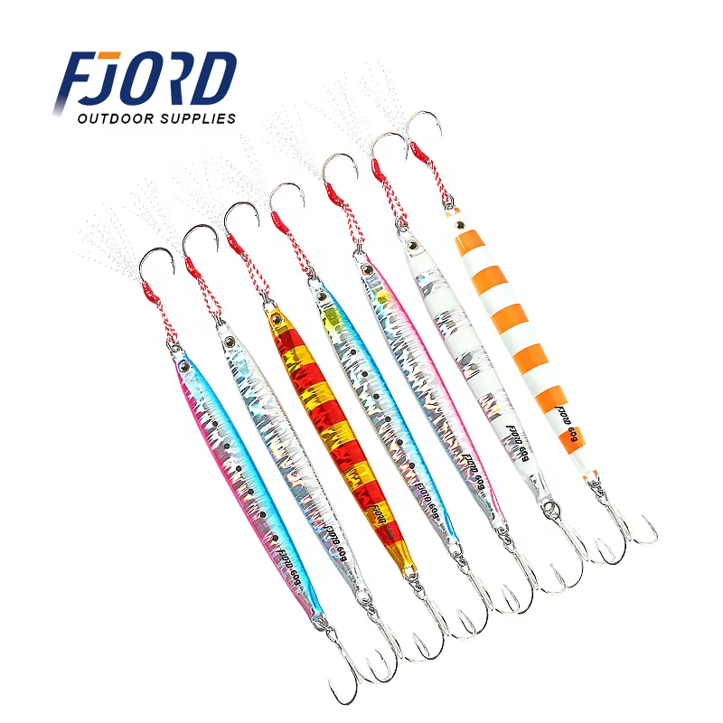 

FJORD New Arrival 40g 60g Fast Sinking Shake Metal Jigging and Fall Jigs for Deep Water, Multi colors