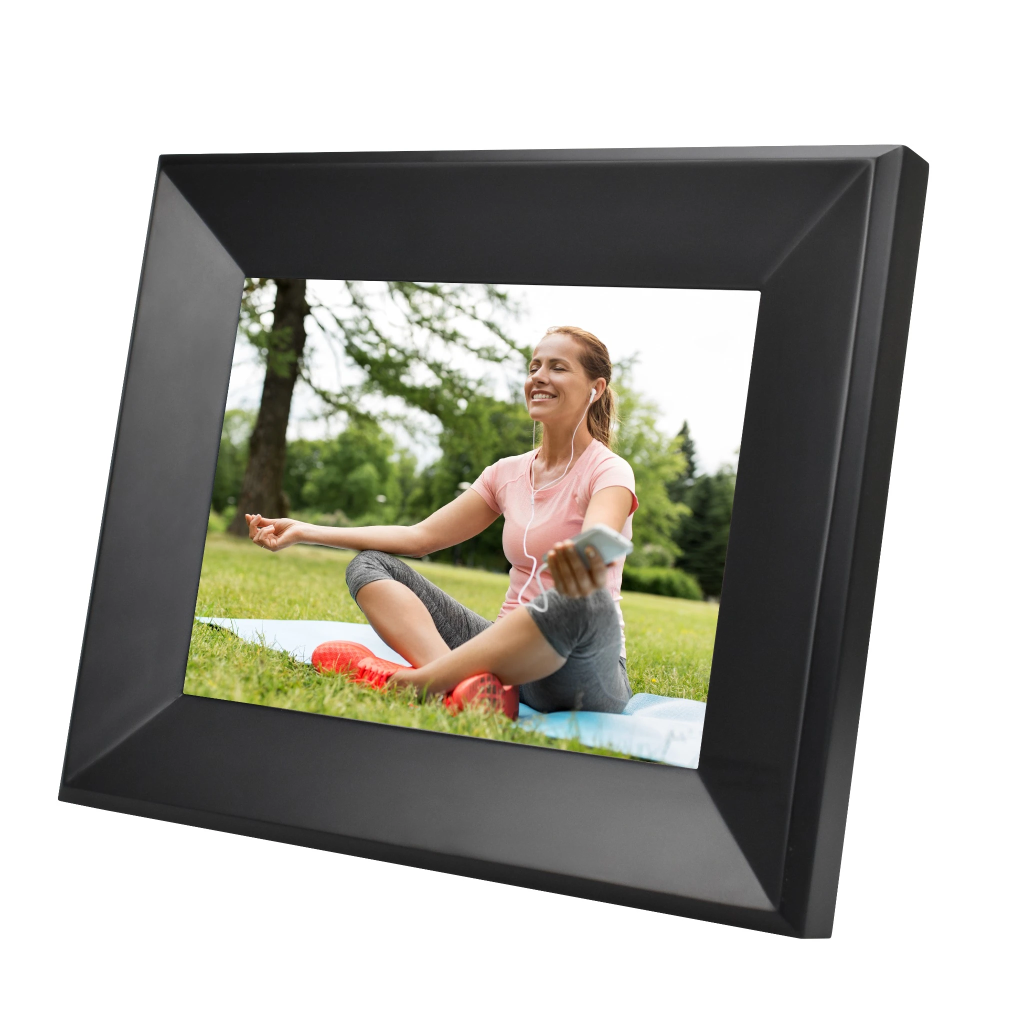 

High Quality Wooden 8" 1024*768 Digital Art Frame WiFi Video Clip Playing WiFi Photo Frame Sharing Video and Photo Instantly, Black white