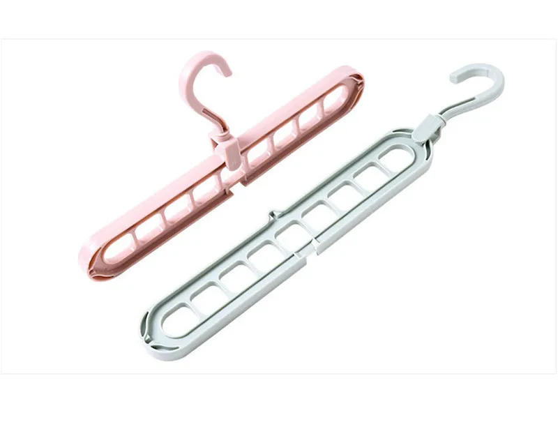 

Multifunctional 9-hole Hanger Household Clothes Drying Rack Closet Storage Rack, As photo