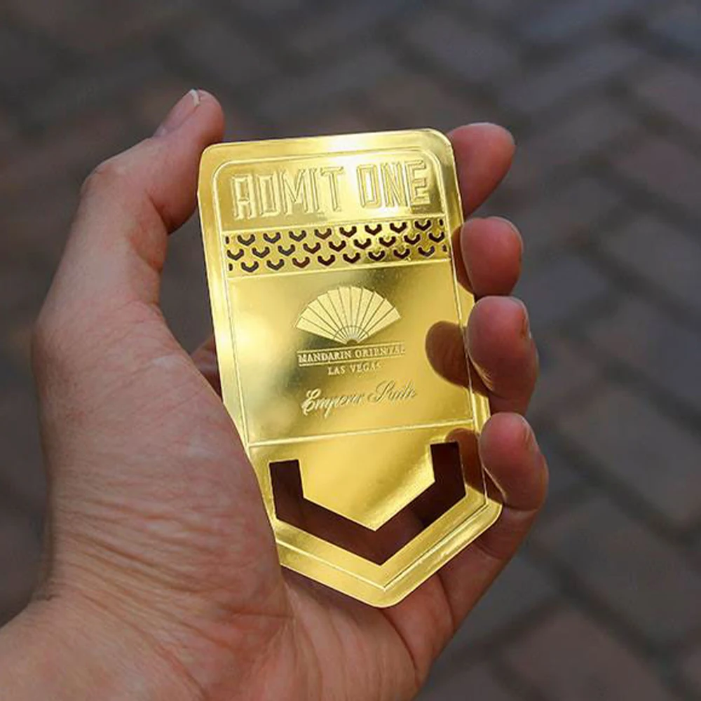 Customised high-grade engraved 3D personal business gifts metal card brass card with logo provide design