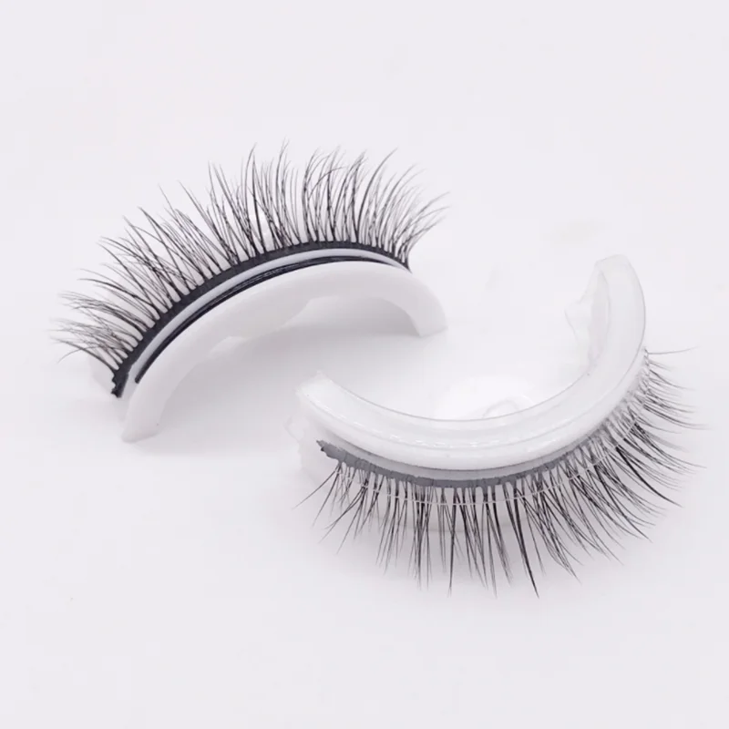 

High quality Real mink fur 3d mink lashes self adhesive eyelashes, Black