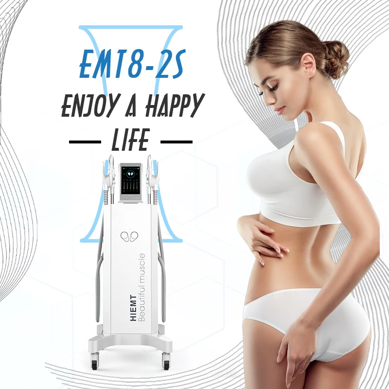 

Air cooling system RF muscle stimulator EMS electromagnetic sculpting fat burning em slimming body machine