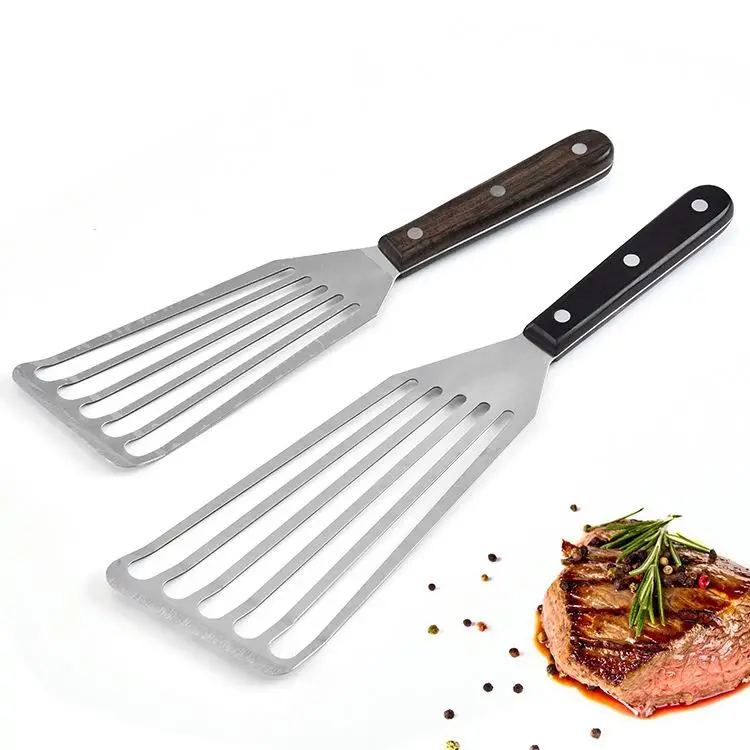 

New Ideas Products 2023 Hot Sale Eco-friendly BPA-free Stainless Steel Wooden Handle Fish Shovel Kitchen Cooking Tool