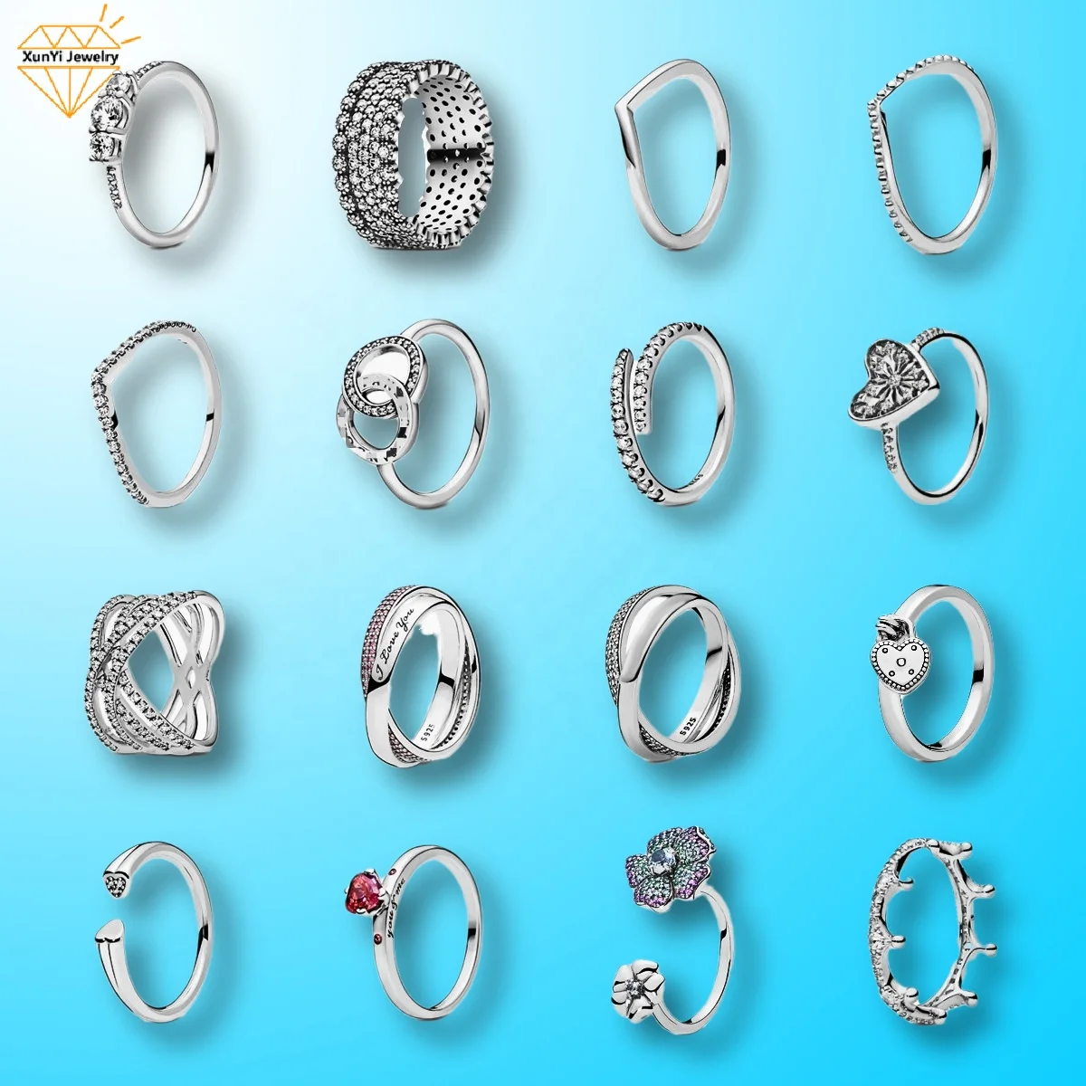 

2021 New arrvail 925 sterling silver for rings 1:1 High quality about 1000+ style