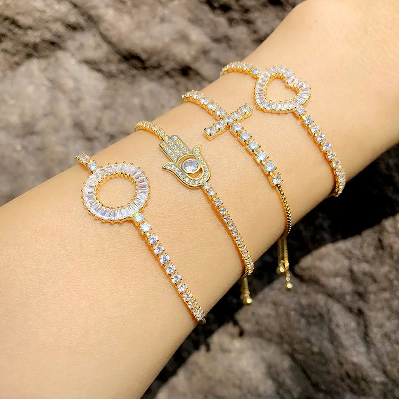 

2021 New Arrival Transparent Zircon Diamond Heart Crystal Heart Bracelet For Women