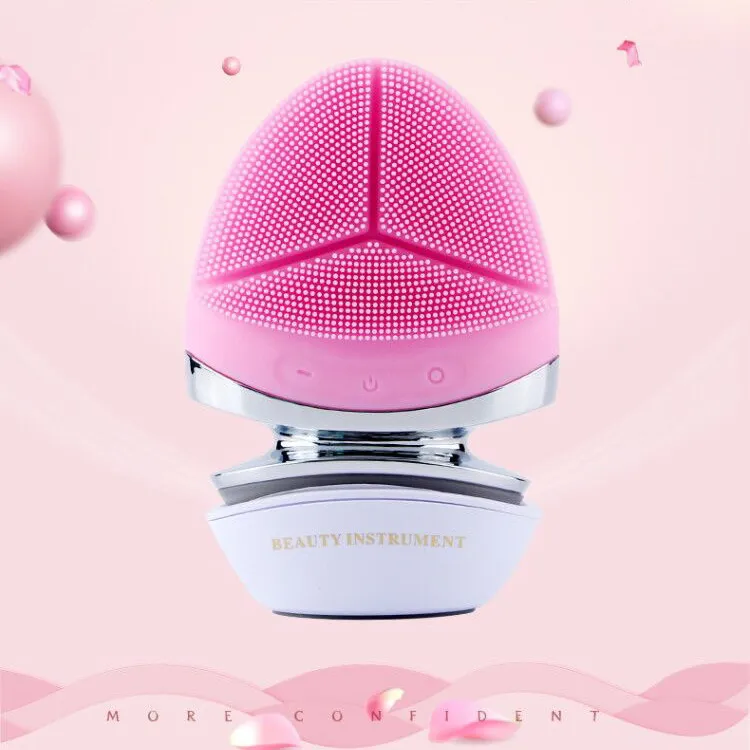 

Mini Electric Waterproof Facial Brush Silicone Sonic Cleaner Deep Pore Cleaning Skin Massager Face Cleansing Brush Device