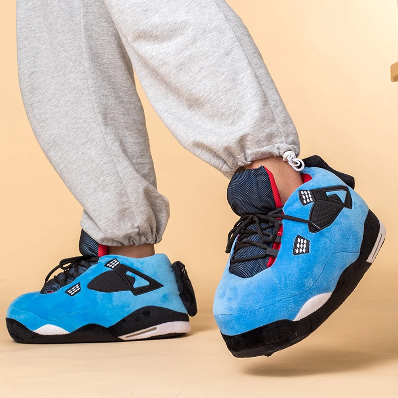 

2021 Fashion Sneakers Style Men Winter Warm Home Cotton Yeezy Fur Shoes Women Foam Yeezy Plush Slippers, Multi colors