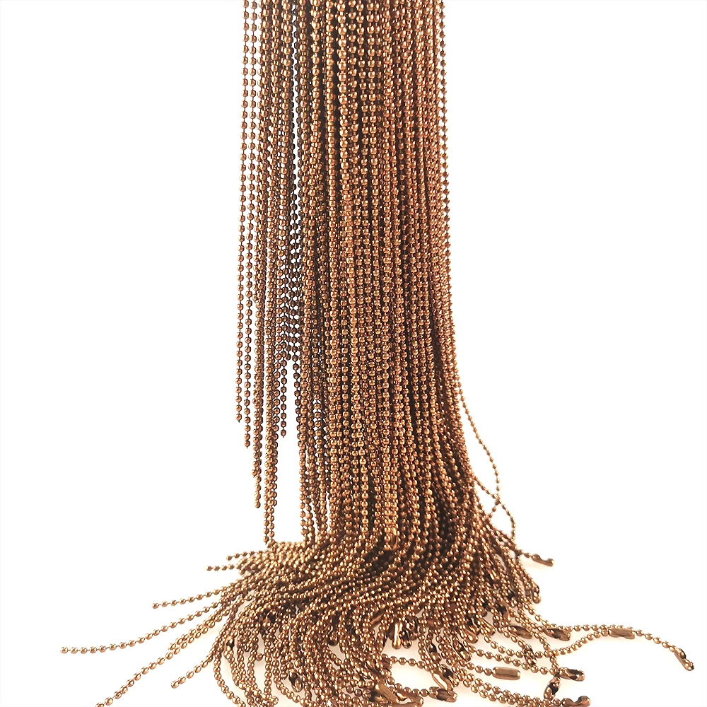 

High quality custom endless jewelry stainless steel necklace Coffee ball chain, Colored