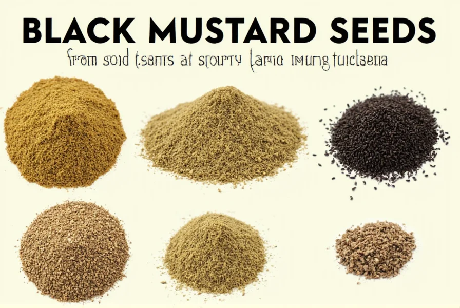 Ancient mustard seeds on stone