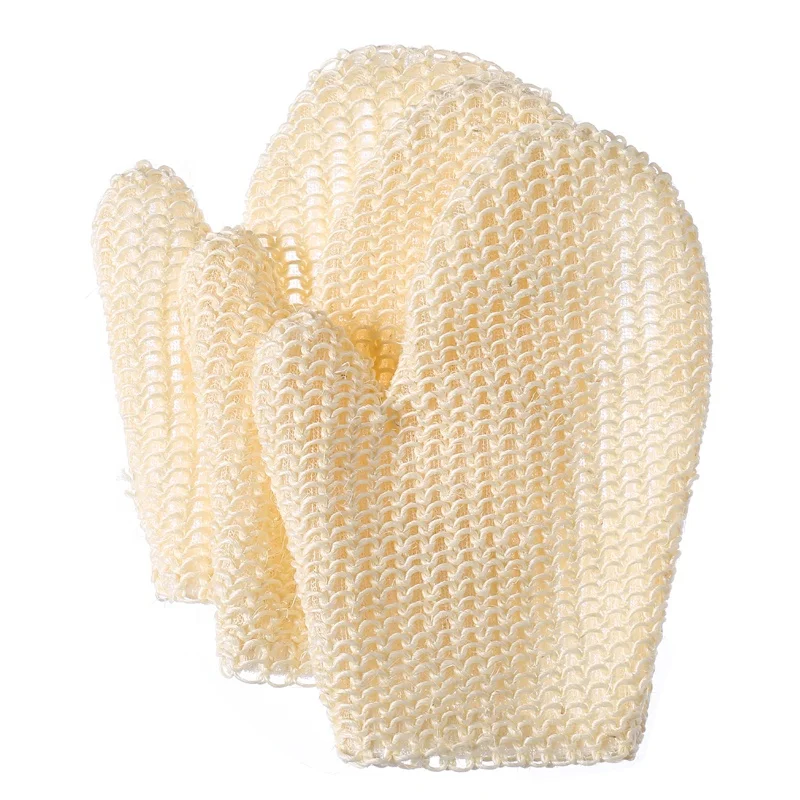 

Natural Fiber sisal Bath Exfoliating Glove Scrubber Washcloths Sisal Shower Glove