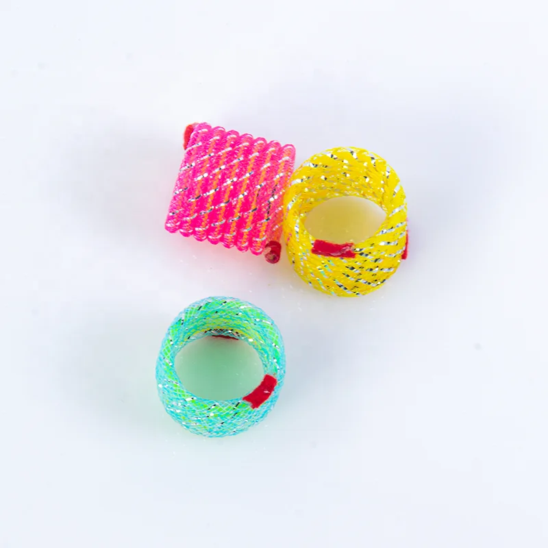 

2020 New Product Funny Chew Toothbrush Interact Cat Toy plastic Elastic Cat Spring Toy, Colorful