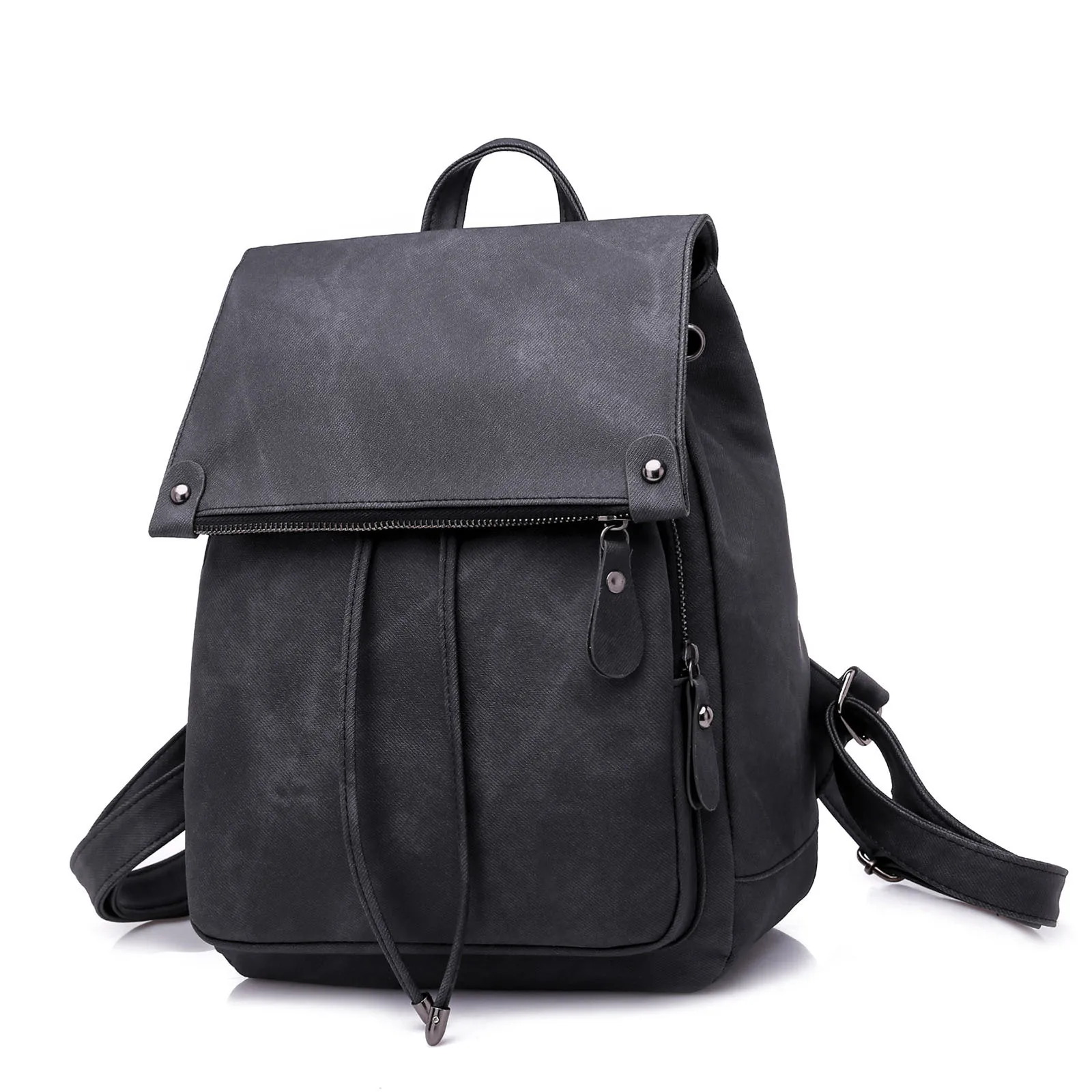 

backpack Hot-sale women leather shoulder bag solid color school bags for teenager girl backpacks travel packs, Customized color