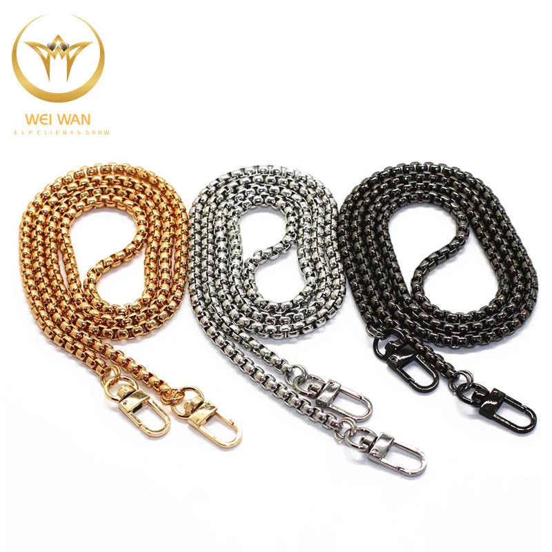 

wholesale accessories metal Handles handbag hand bag Replacement Iron Flat tote purse bag chain