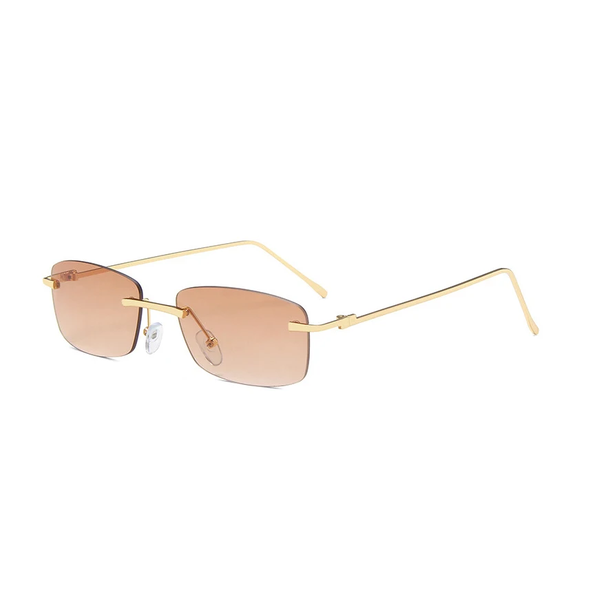 

2020 new arrivals cutomized fashion luxury designer ladies lentes de sol rimless square women frameless sun glasses sunglasses