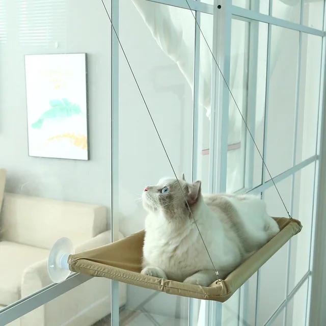 

New Arrival Cat Bed Suction Hanging Pet Window Sill Sleeping Bed Window Cat Hammock Bed, 4 colors