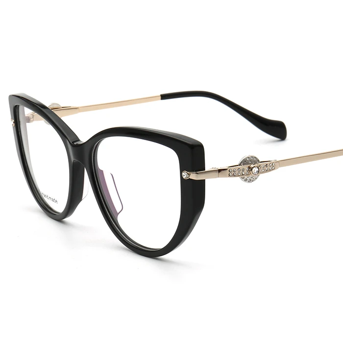 

New styles ingredient stylish acetate optical eyeglasses frame popular Cat Eye glasses Unisex myopia glasses L4504, Avalaible