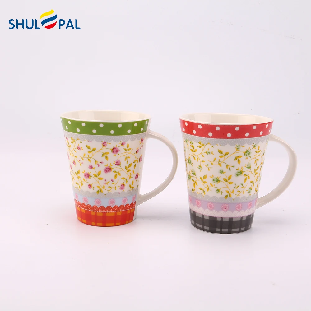 

High Quality 360ml New Bone China Glazed Ceramic Coffee Milk Mug Cup for Gift, Pink,purple, sky blue, orange
