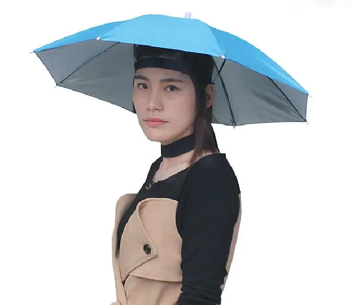 

Foldable Sun Umbrella Hat Headwear Fishing Hiking Golf Beach hat Head Hats Outdoor Sports Camping Umbrella