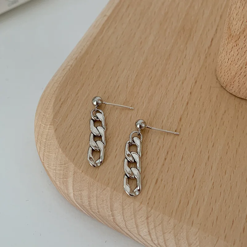 

fashion trendy jewelry chain link earrings dangle