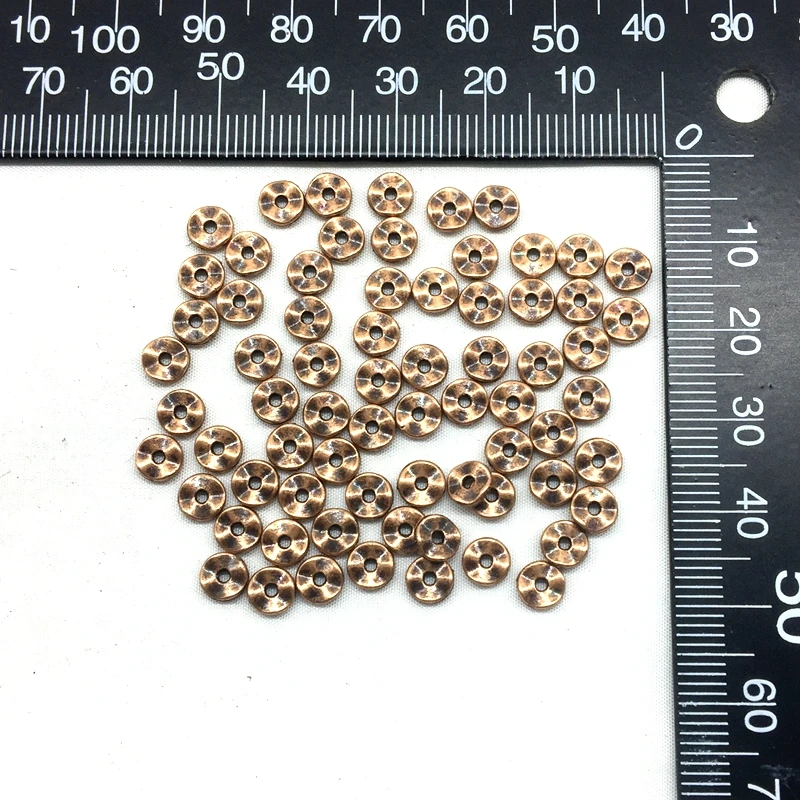 Pack de 30-antique bronze zinc alliage perles métal perles avec fleur