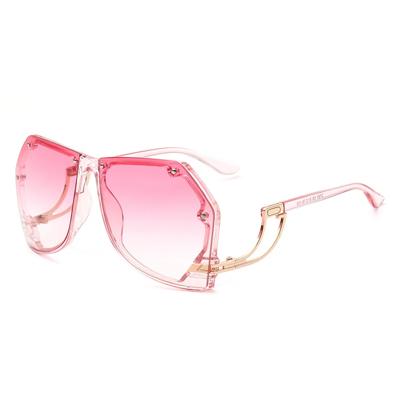 

2021 Luxury Rimless Sunglasses Oversized Retro Female Shades Women Fashion Sun Glasses