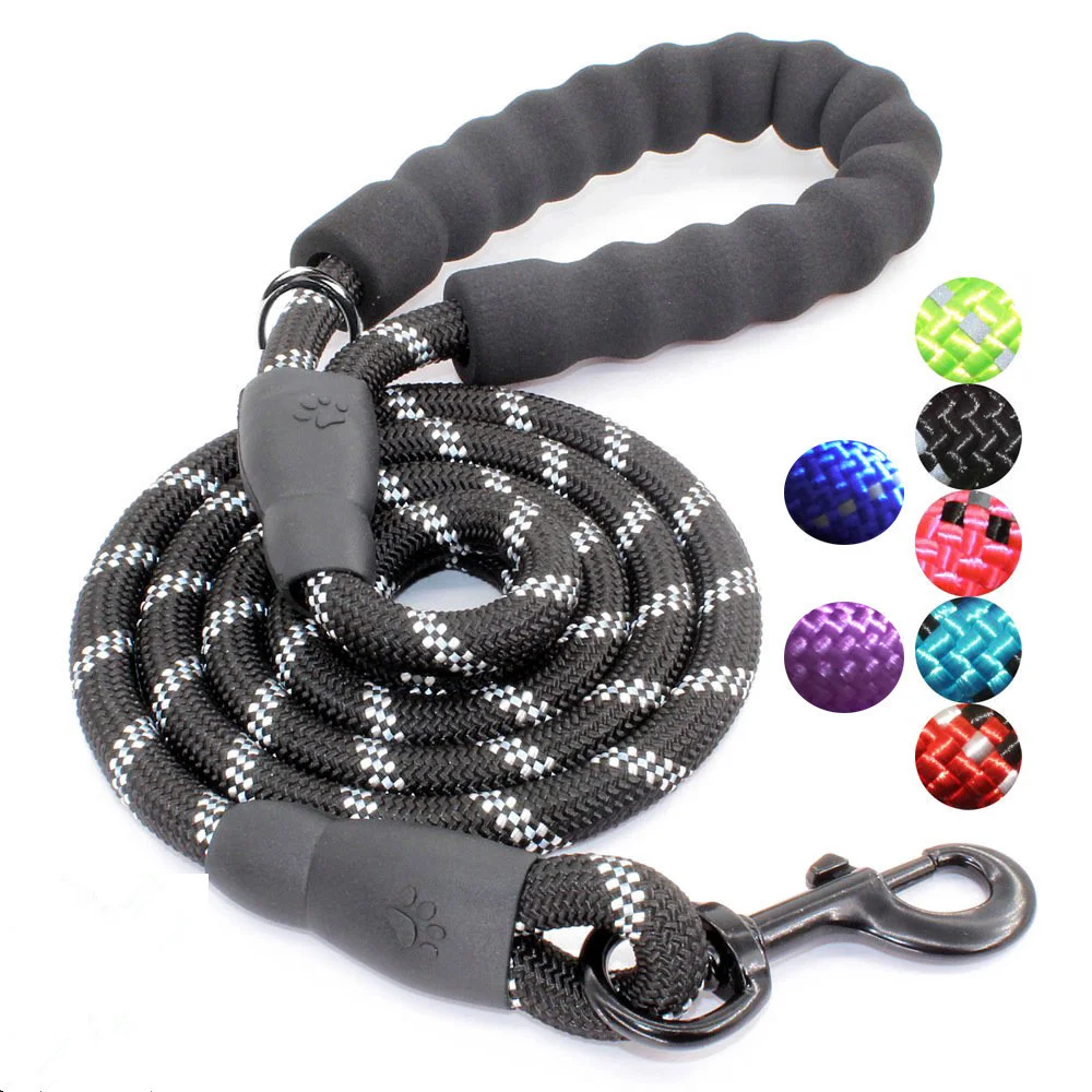 

Durable Braided Nylon Reflective Round Rope Dog Pet Leash Soft Handle Pet Outdoor Sports, Customized color