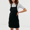 2019 Newest casual spring ladies overall square neck pocket mini dress