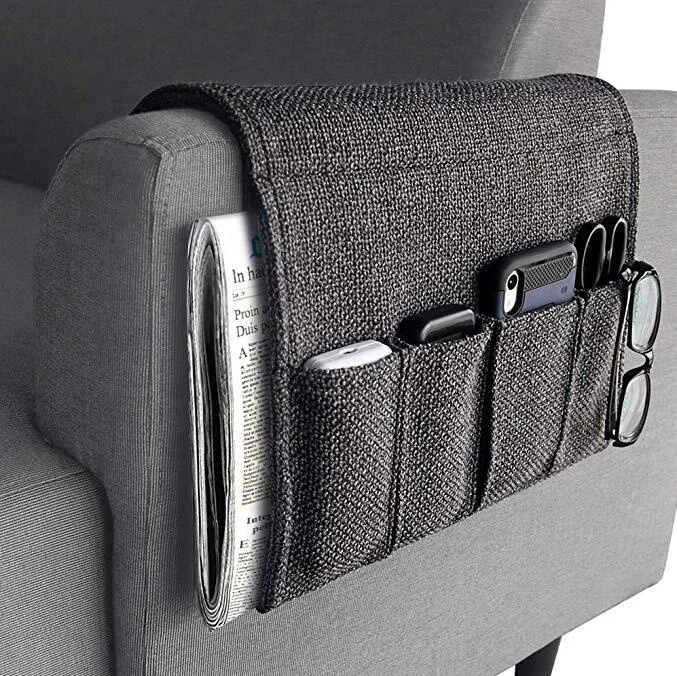 

Sofa Armrest Organizer, Couch Arm Chair Caddy with 6 Pockets for Magazine, Books, TV Remote Control, Cell Phone, Oem