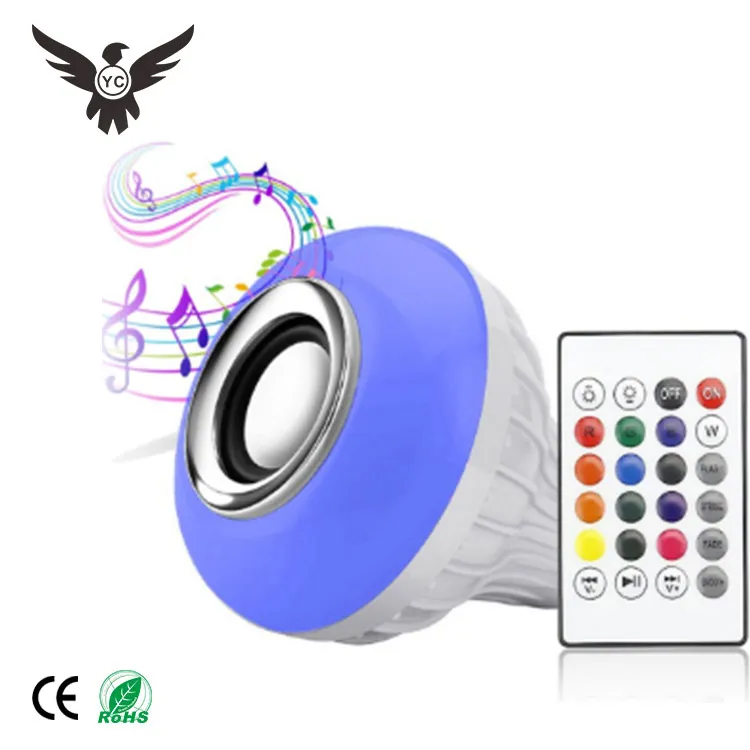 2020 New E27 12W RGB Multicolor LED Lamp Music Bulb Light Color Changing Remote Control LED RGB Bulb