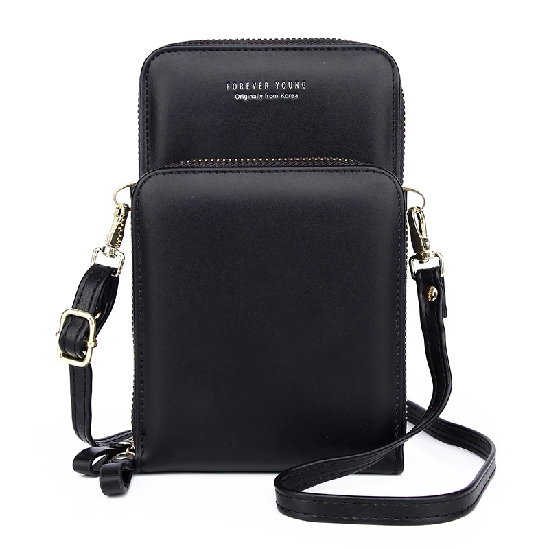 

Simple men smart cash phone wallet with ling strap