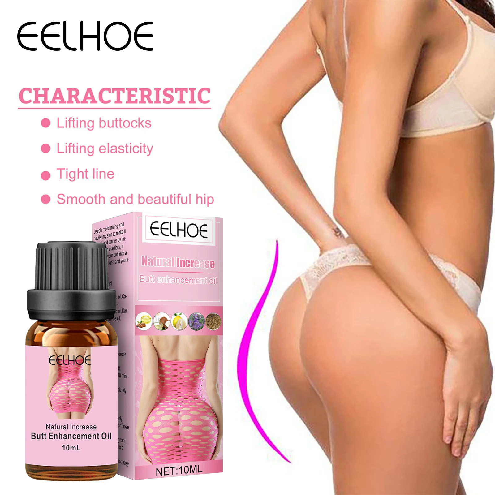 

eelhoe Big Hip Massage Oil Extract Effective Massage Oil Firming Lifting Natural Organic Butt Enlargement Essential Oil Lift Up