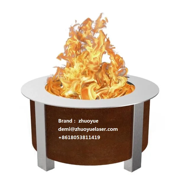 

Wood / charcoal fired Big size 80 cm*40 cm round smokeless fire pits, Primary color