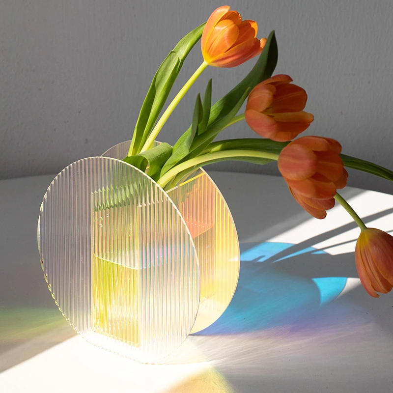 

Home Decoration Gorgeous Acrylic Geometry Flower Vase, Customized color