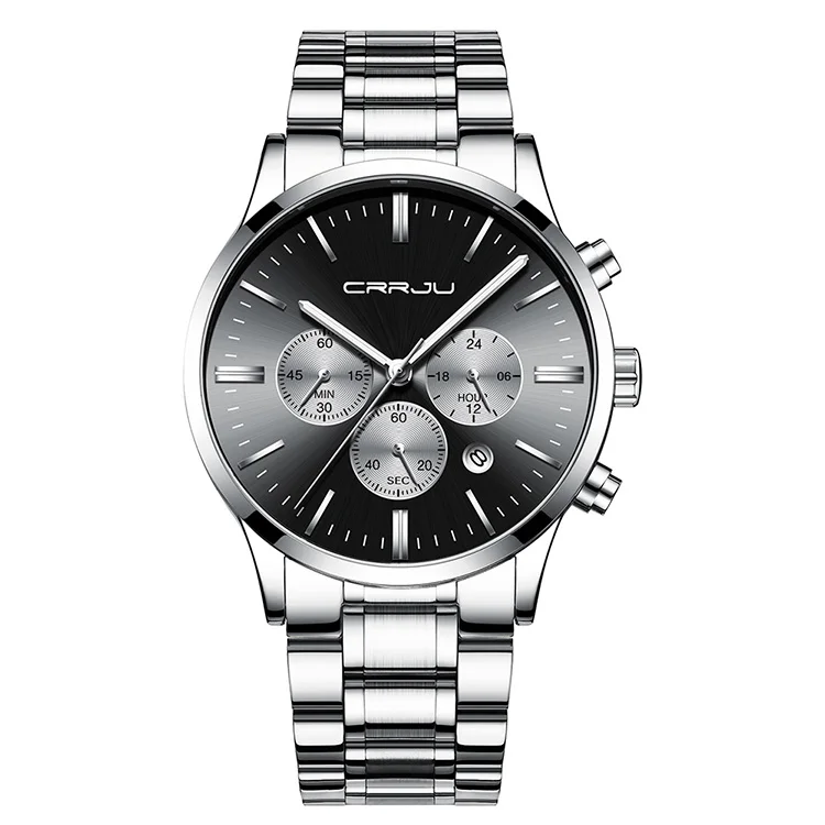 

China factory water resident full Stainless Steel Analog Quartz men watches jam tangan