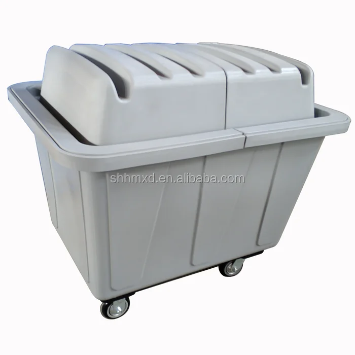 Plastic Laundry Trolley With Cover Lid Buy Hospital Laundry Trolley