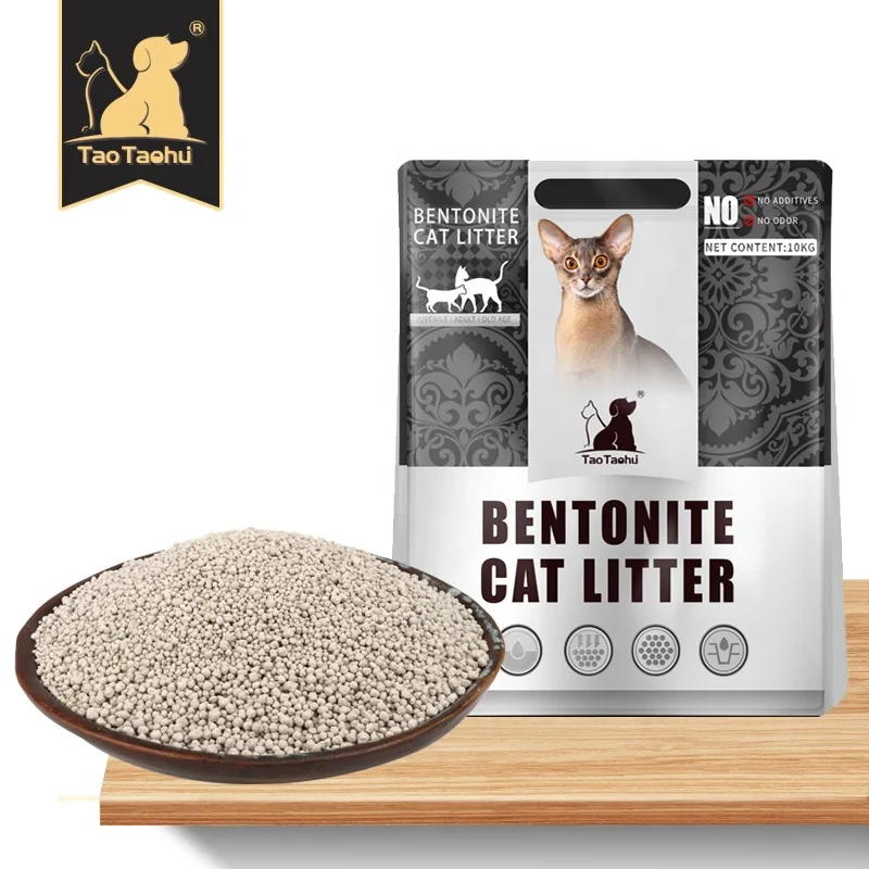 

TaoTaohui bentonite cat sand dust free hard clumping Factory price OEM all kinds of fragrances, Greydish white