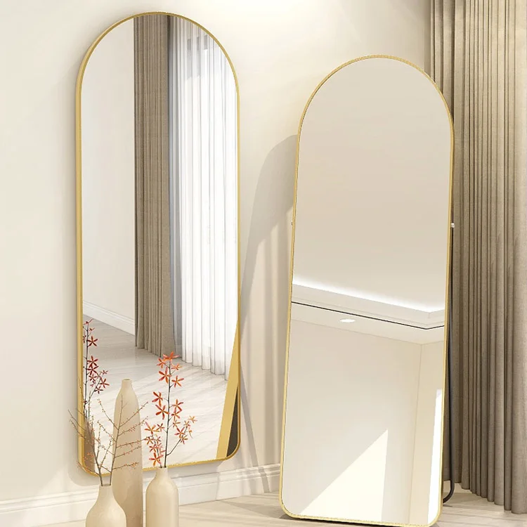 

Gold Arched Full length Mirror Floor Clothing Store Fitting Mirror Beauty Bridal Shop Large Mirror, Customized color