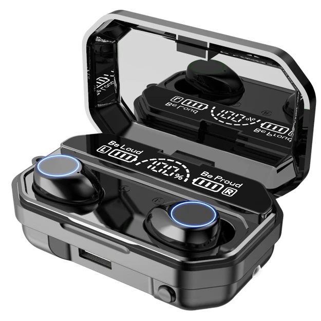 

3500mah Mini A16 TWS Earphone Wireless headset LED Display Waterproof Headphones Earbuds for 12 Pro Max Android, Black, a16 tws earphone