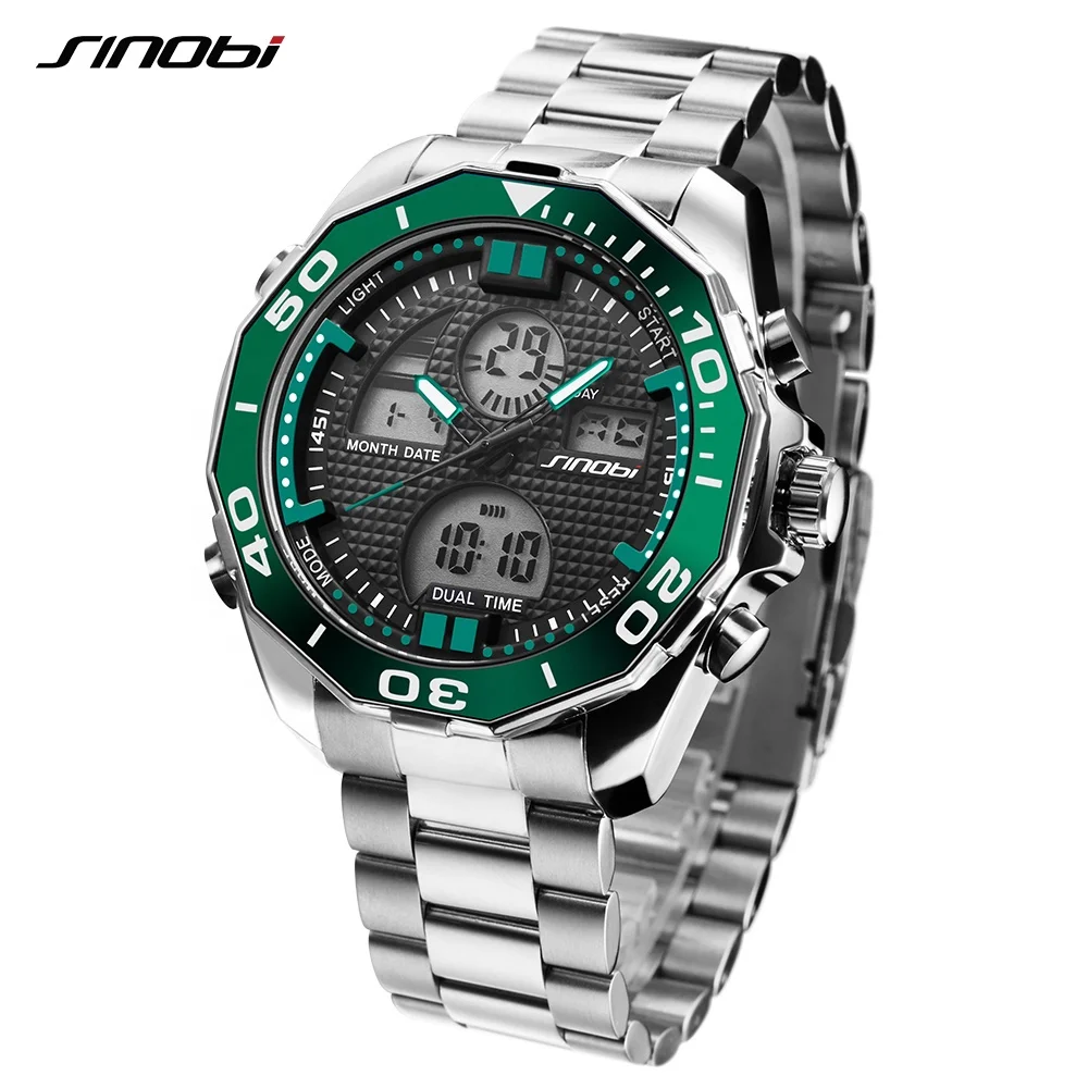 

SINOBI Relogio Masculino Sports Style Handwatchs Boys Digital Watches Chronograph Male Wrist Watches S9730G-D montre homme