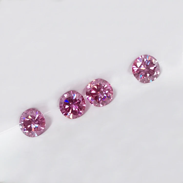 

Lady Pink Diamond Moissanite 2.0 Carat Gemstone for Engagement Ring, Plated