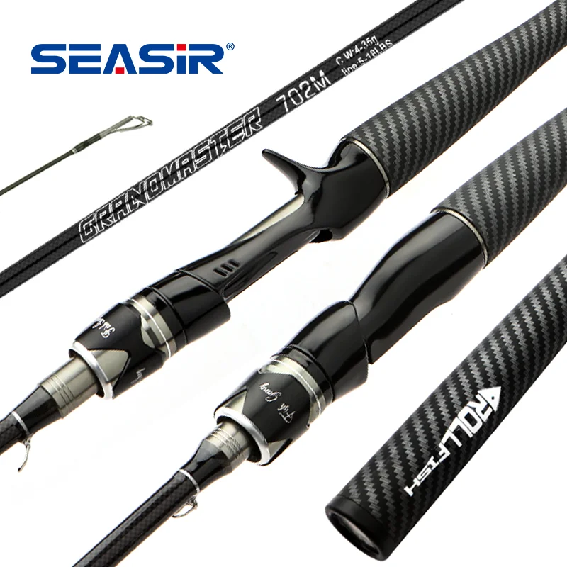SEASIR Fishing Rod Grandmaster Carbon Fiber Ultralight Spinning Baitcasting Lure Rods Carp Fishing Rods Tackle 1.8m 2.1m 2.4m, Pictures