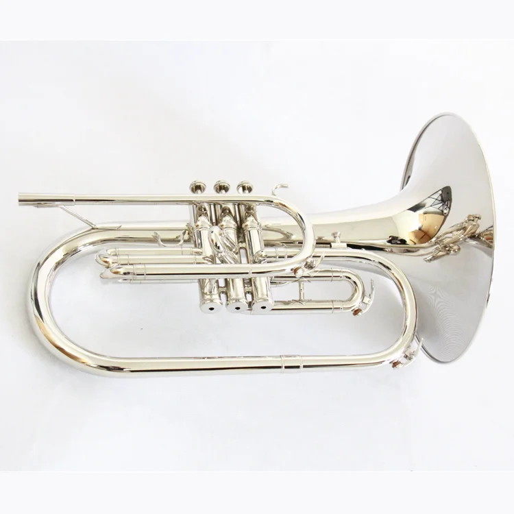 
Made in China Brass body Cupronickel valve nickel plated brass instruments marching mellophone 